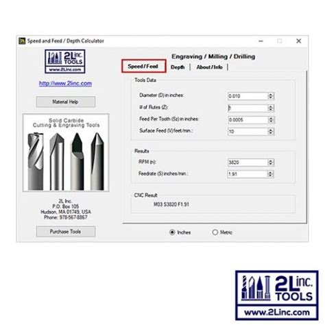 Speeds And Feeds Calculator For End Mills - Easy To Use - 2L Inc.