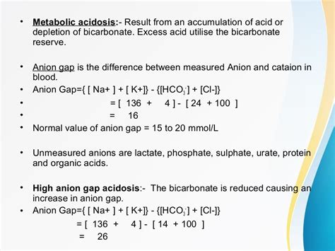 The biochemical aspect of pH imbalance