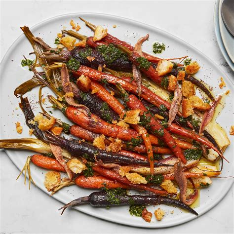 Young Carrots with Spring Onions, Sumac, and Anchovies Recipe | Epicurious