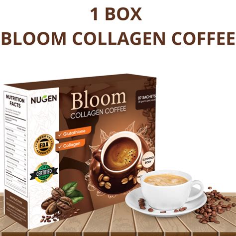 NUGEN Bloom Collagen Coffee Slimming Whitening Collagen Coffee With Glutathione No Sugar | Lazada PH