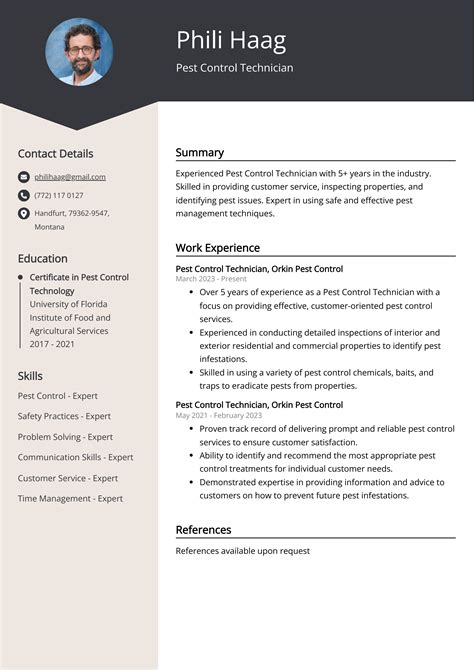 Pest Control Technician Resume Examples (Template & 20+ Tips)