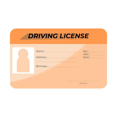 Printable Blank Drivers License Template