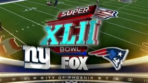 SUPERBOWL XLII NFL on FOX intro - YouTube