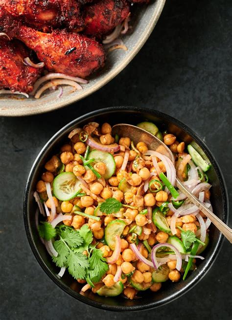 chana chaat - indian chickpea salad - glebe kitchen Indian Salads, Indian Veg Recipes, Indian ...