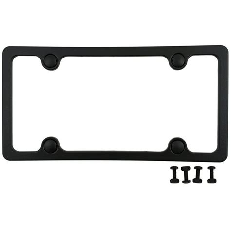 Auto Drive Plastic License Plate Frame with Fasteners, Black - Walmart ...