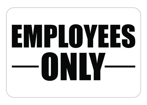 Employees Only Sign Printable | Template Business PSD, Excel, Word, PDF