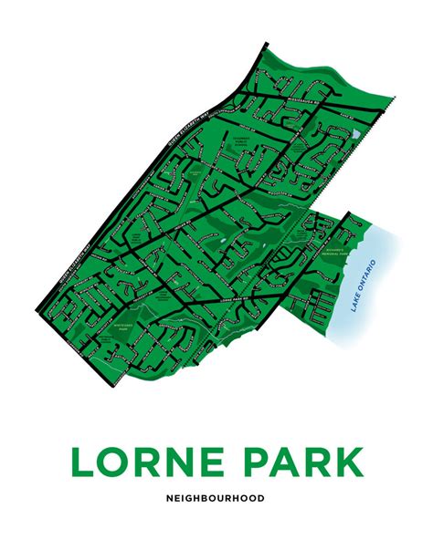 Lorne Park Neighbourhood Map Print – Jelly Brothers