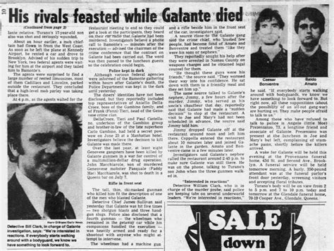 Carmine (Cigar) Galante Killed: NY Daily News Coverage: Friday July 13 ...