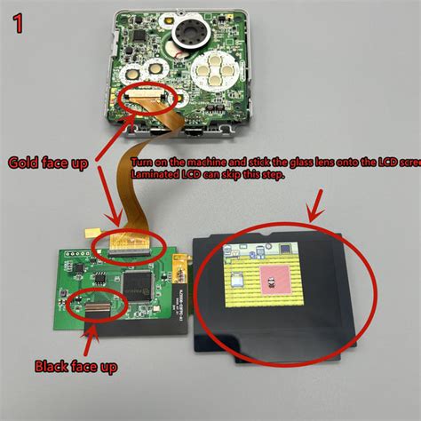 GBA SP Game Boy Advance SP Drop In Backlight Kit with Colored Lens Opt ...