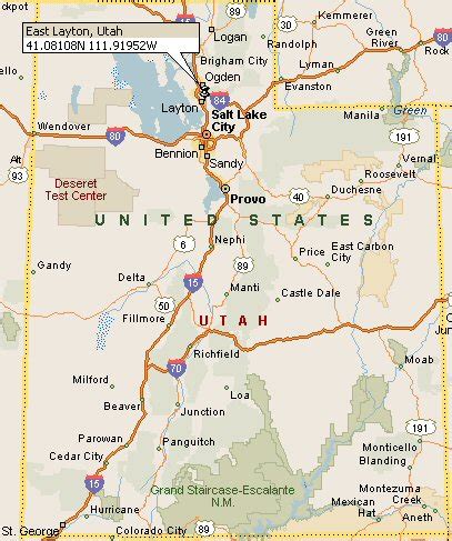 East Layton, Utah Map