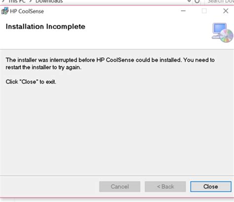 Unable to install the HP Coolsense - HP Support Community - 6918837