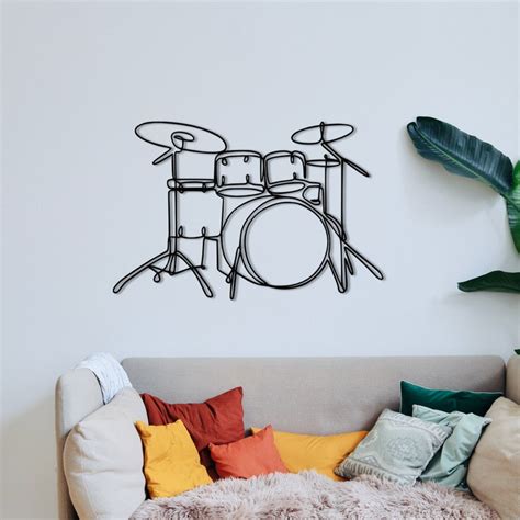 Metal Drum Wall Art, Music Studio Wall Art Idea, Gift for Drummer ...