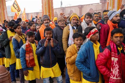 Hindus Throng Ram Temple in India's Ayodhya as It Opens to the Public