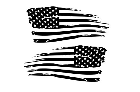 2 x Tattered USA Flag Vinyl Decals