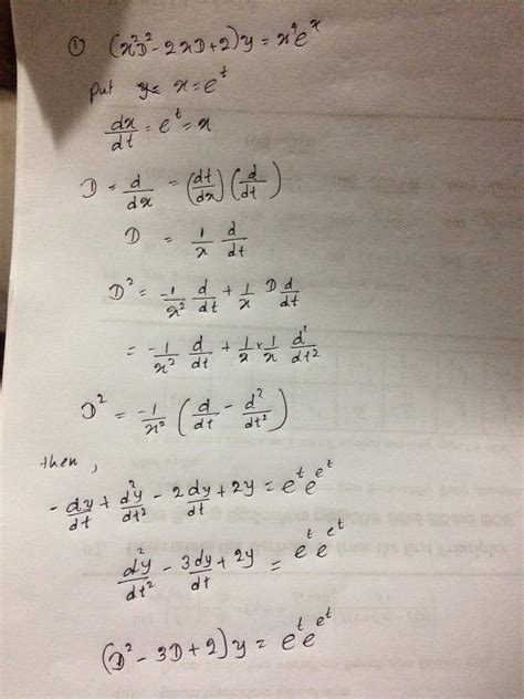 [Math] How to solve the ordinary differential equation $ x^2 y” – 2 x y ...