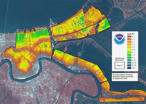 ESA - LIDAR map of New Orleans flooding caused by Hurricane Katrina, 3 September 2005