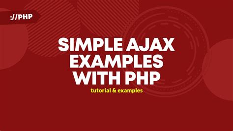 Simple AJAX Examples With PHP - YouTube