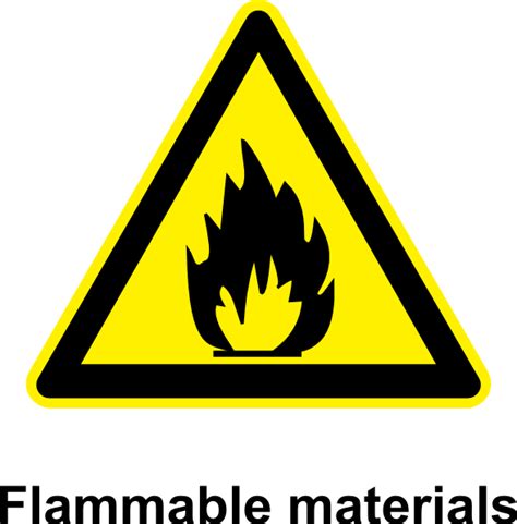 Sign Flammable Materials Clip Art at Clker.com - vector clip art online, royalty free & public ...