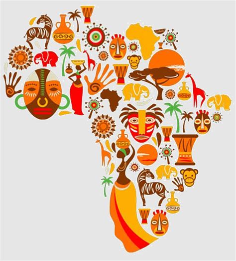 Creative Map Of Africa, african Culture, map of africa, folkcustom ...