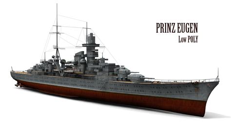 3d model german cruiser prinz eugen