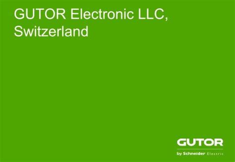 GUTOR Electronic LLC, Switzerland - Gutor Electronic ltd.