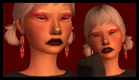 R0ach3z || ColorStupid Earrings | Sims 4 cc skin, Sims 4 custom content, Sims 4 cc finds