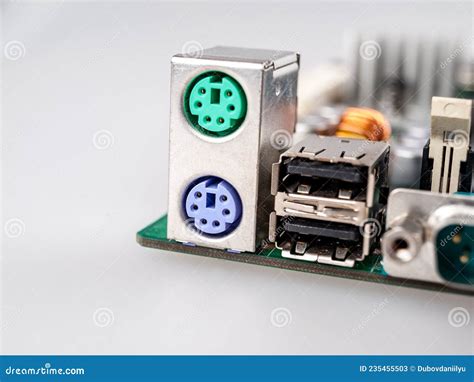 PS/2 Computer Port Used for Connecting a Keyboard and Mouse, Using a 6 ...