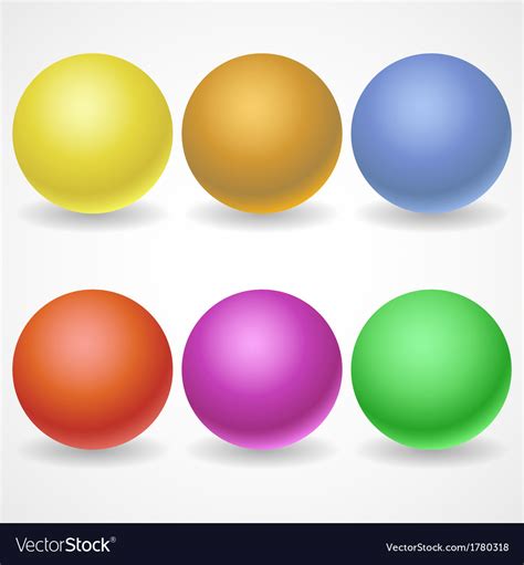 A collection of balls different colors Royalty Free Vector