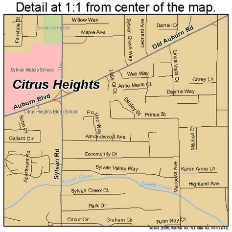 Citrus Heights California Street Map 0613588