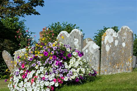 Headstone & Flowers Free Stock Photo - Public Domain Pictures