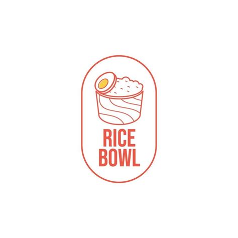 Logo design for rice bowl business. simple and unique line shape suitable for application in ...