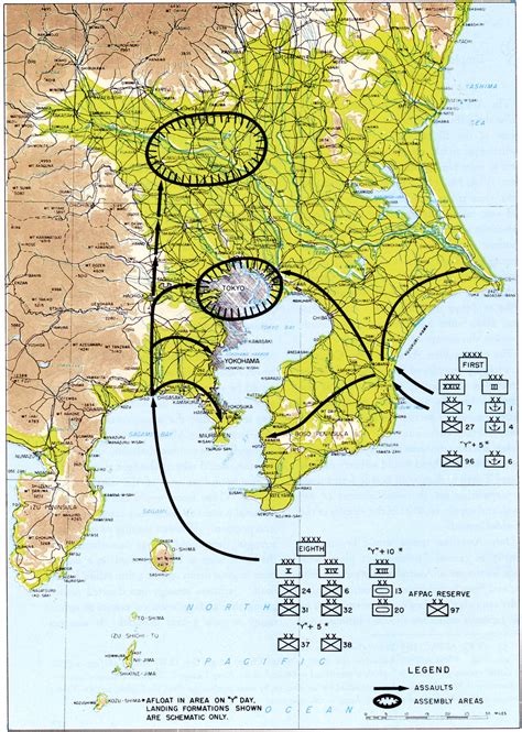 Map of Operation Coronet, the invasion of Tokyo... - Maps on the Web