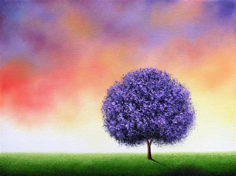 Print Of Lavender Tree Painting, Archival Photo Print Of Purple Tree Art, Modern Art Wall Art ...