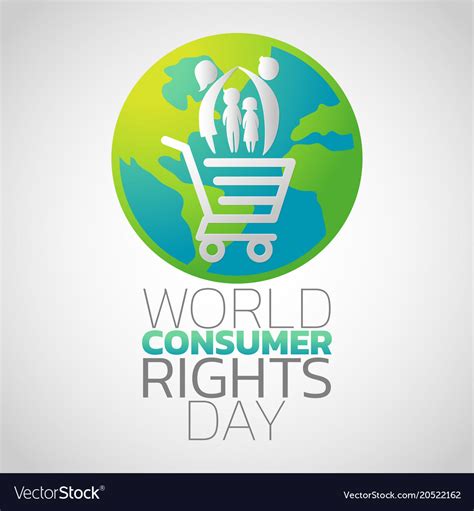 World consumer rights day logo icon design Vector Image