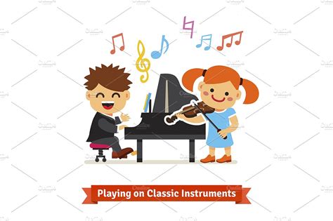 Kids playing classical music – MasterBundles