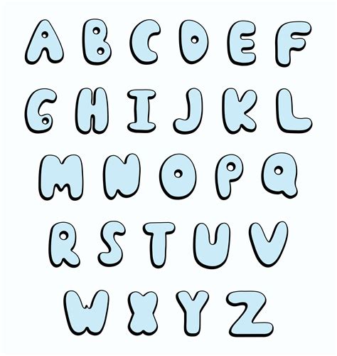 5 Best Printable Bubble Letters Alphabet - printablee.com