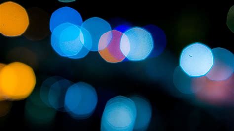 HD wallpaper: bokeh, Blur, Yellow, Calm, Night, blue, light, effect, magic | Wallpaper Flare