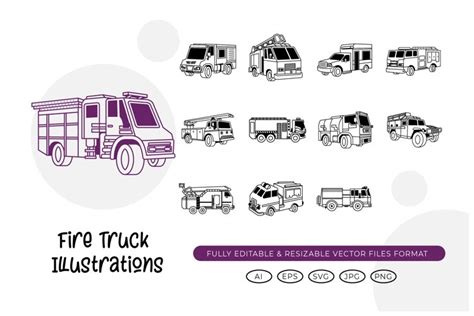 Fire Truck Illustrations