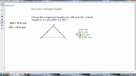 isosceles triangle problems (third side) - YouTube