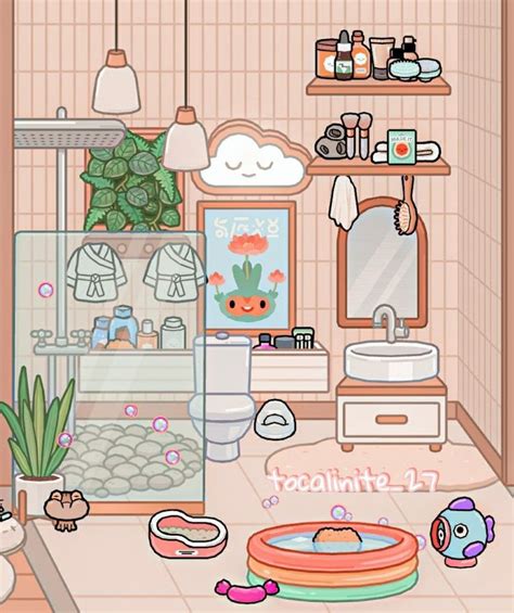 Bathroom Idea | Toca Boca | Adorable homes game, Create your own world, Cute doodle art