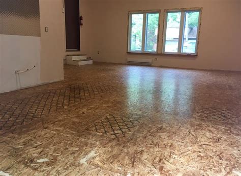 Insulated OSB subfloor, sealed and polished! Sanded, sealed with 1:1 ...