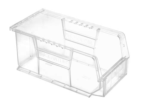 Hudson Exchange 11 x 5.5 x 5" Crystal Clear Plastic Stackable Storage