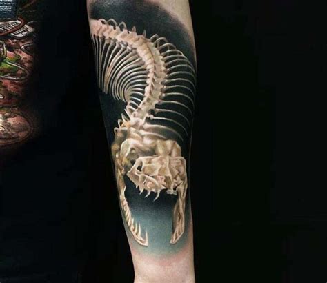 Skeleton of the dragon tattoo by Vid Blanco | Post 22100 | Dragon tattoo with skull, Dragon ...