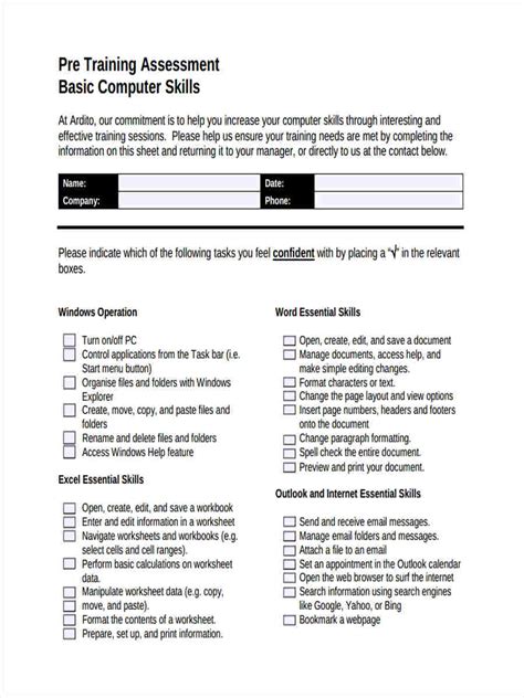 FREE 5+ Training Needs Assessment Forms in MS Word | PDF