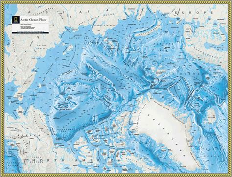 Arctic Ocean Floor Wall Map by National Geographic - MapSales