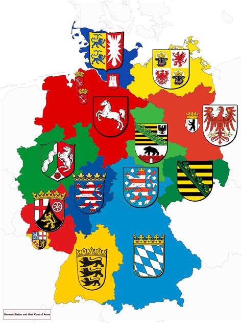 German States and their Coat of Arms [1501x2001] : r/MapPorn