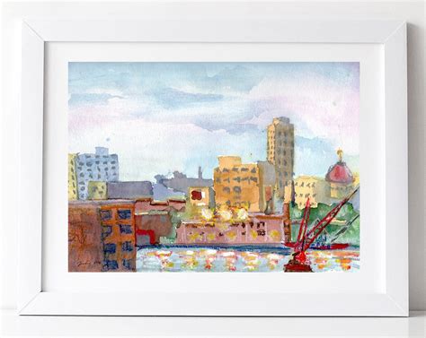 New York City watercolor painting NYC painting print New York | Etsy