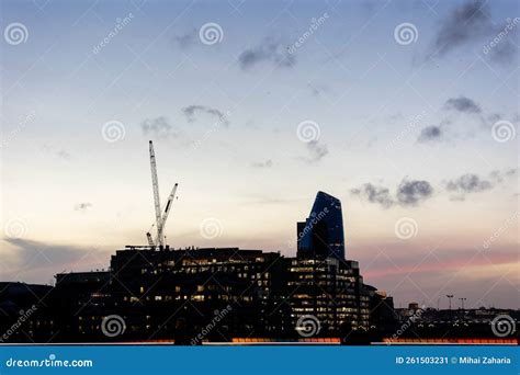 London by Night - View from the River Thames Stock Image - Image of ...