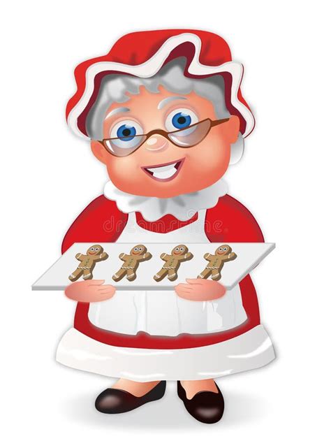 Mrs Claus stock illustration. Image of icing, cartoon - 16432317