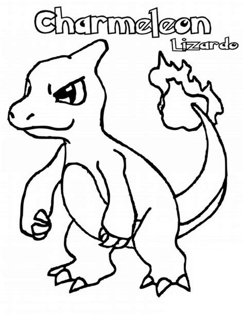 Charmeleon Coloring Pages Free Collection - Free Pokemon Coloring Pages